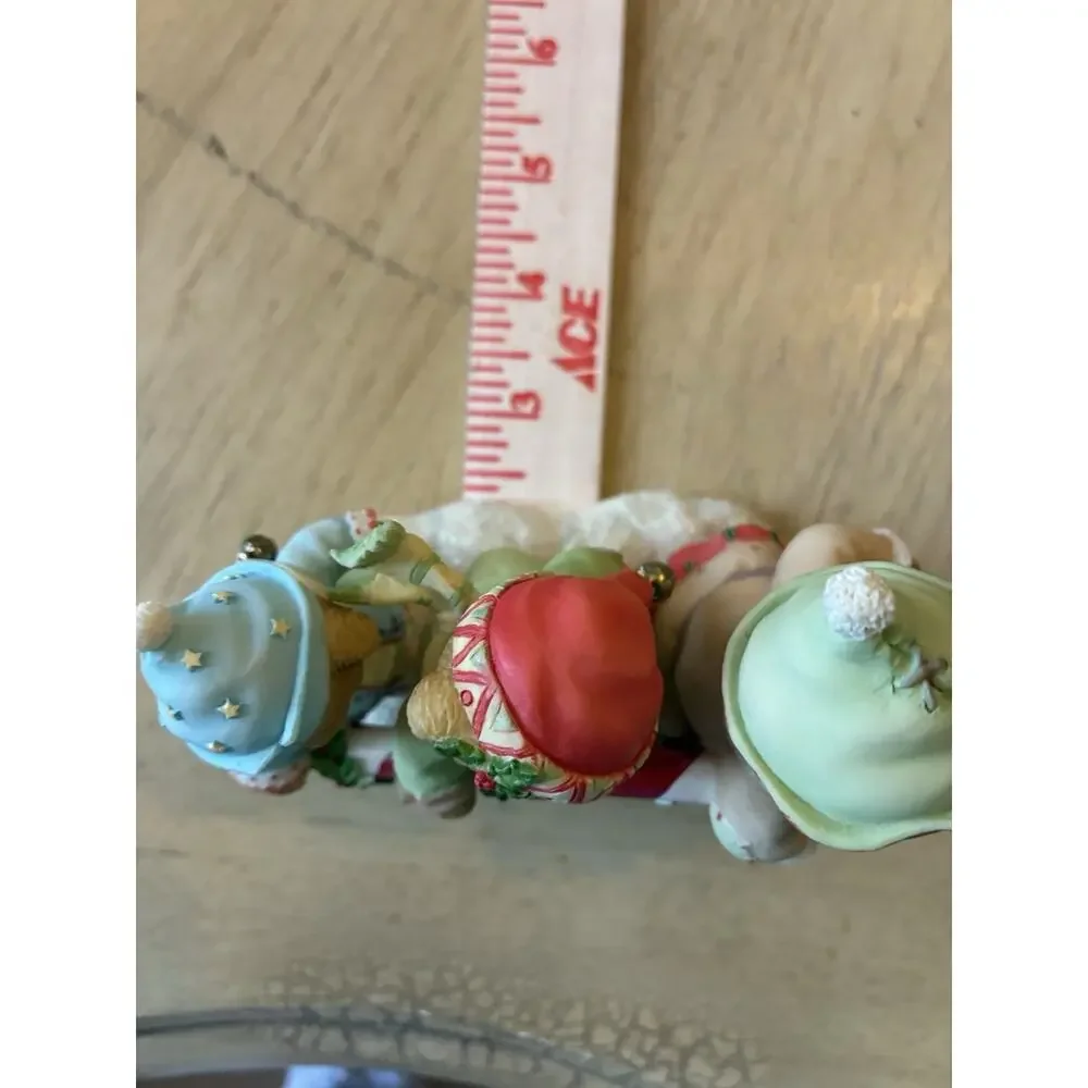 Cherished Teddies Adam Karen Katelyn Bringing A Sweet Season Candy Cane LOW REG